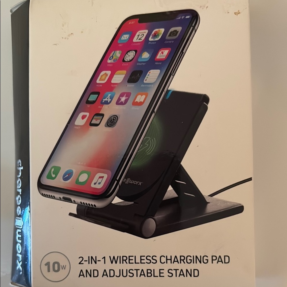 Chargeworx 2-in-1 Wireless Charging Pad and Stand